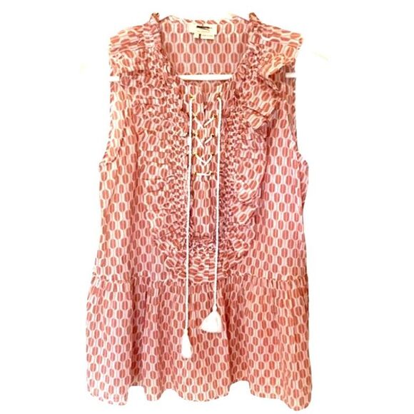 Kate Spade ruffle bib tie shell blouse, NWOT size small - Picture 4 of 11